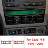 Подходит для Saab 9-5 1997—2005 Автомобильные аксессуары для интерьера Панель переключателей кондиционера AC на консоли Накладка-стикер из углеродного волокна