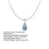 Let Tears Out Water Drop Necklace Blue Teardrop Pendant Necklaces for Women Faux Crystal Waterdrop Choker Jewelry