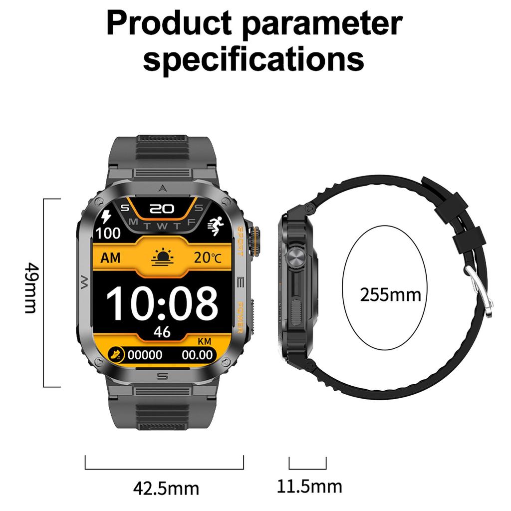 LIGE Смарт-часы с большим экраном HD, 2,01 дюйма, квадратный экран, Bluetooth-вызов, смарт-браслет, спортивные водонепроницаемые умные часы для фитнеса