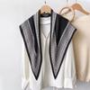 Retro simple and versatile big triangle scarf women's spring summer high-end feeling bag headscarf scarf shawl fart curtain decoration