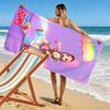 Rainbow Ruby Print Beach Towel, Large Soft Quick Dry Towel for Beach Camping Swimming