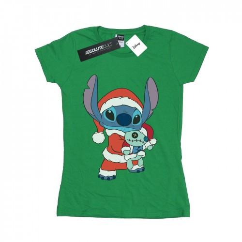 Disney Womens/Ladies Lilo And Stitch Stitch Christmas Cotton T-Shirt