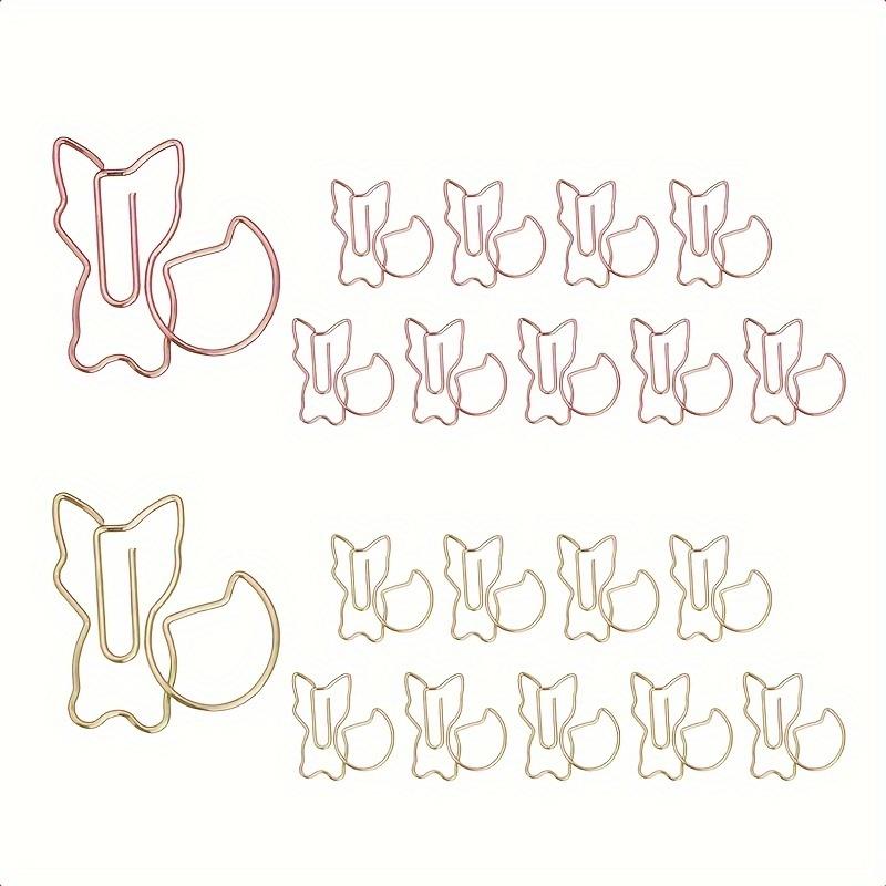 Набор из 20 Белок - Вдохновленные скрепки для бумаги в розово-золотом и золотом цвете - Очаровательные закладки для веселой организации офиса