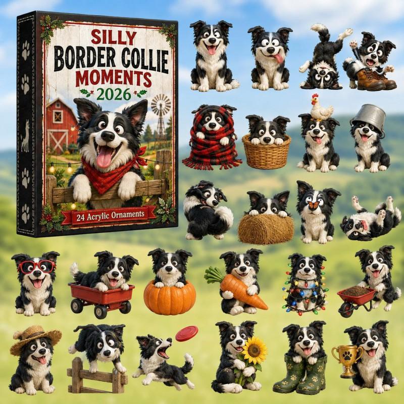2026 Dog-Themed Christmas Advent Calendar Acrylic Blind Box Gift Kids Adults Decorative Hanging Ornament