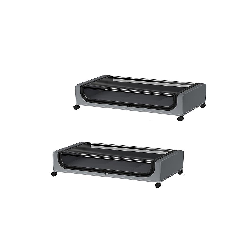 Under Bed Storage Container with Lids and Wheels Multifunctional Home Dorm Clothes Storage Bins