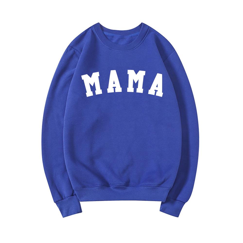 Mama Sweatshirt Mom Hoodie Mama Long Sleeve Pullovers Mom Birthday Gift Pregnancy Announcement Sweatshirts Casual Tops Hoodies