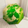 1pc Green Lantern Automatic Open/Close Umbrella Compact Folding Umbrella with 8-Rib Shaft lightweight esign, for Women/Men1192A