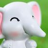 Elephant Figurine Handcrafted Sweet Expression Casting Decorative Realistic Looking Elephant Statue Car Decor