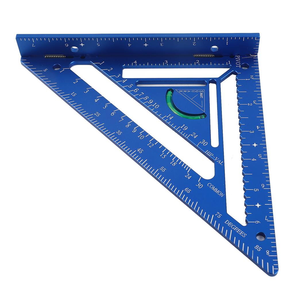 Стропильный угольник Инструмент Алюминиевый сплав Треугольная линейка Транспортир Угольник плотника с приспособлением для