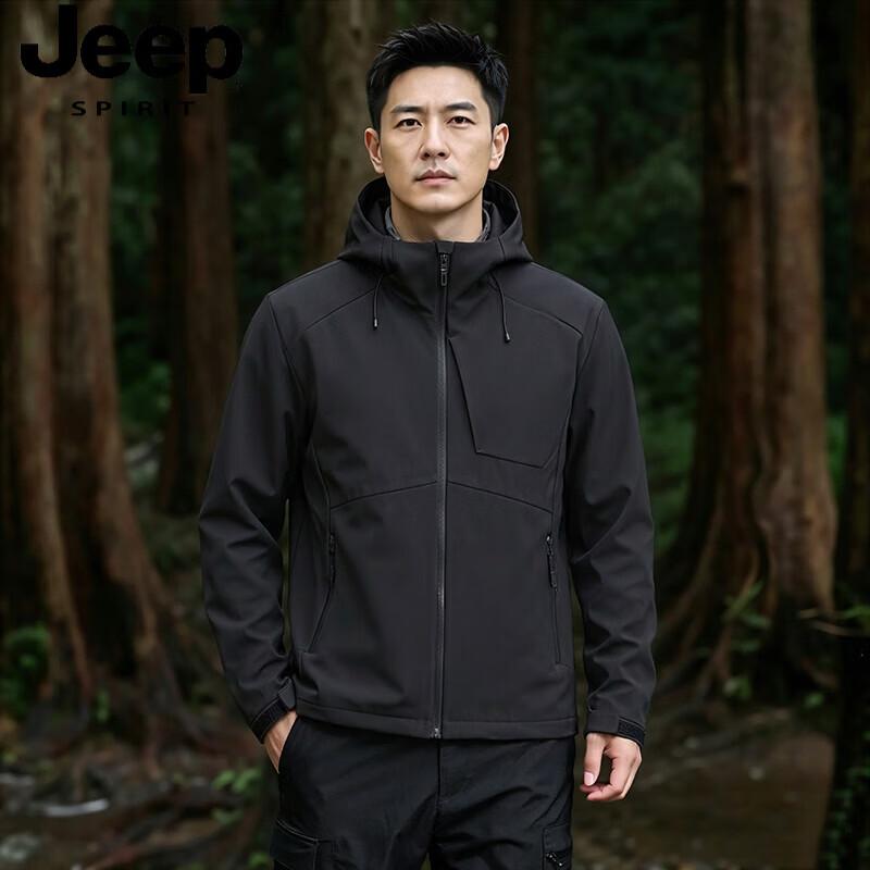 JEEP SPIRIT Men's Autumn Outdoor Functional Hiking Jacket