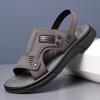 Leather Sandals Men's Outer Wear Summer Breathable Casual Men's Sandals Soft Surface Beach Men's Trendy Shoes 2025 Direct Sales