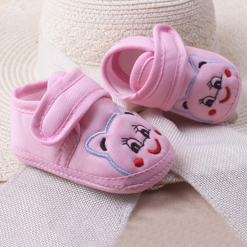 Girl Cartoon Slip Prewalker Flat Boy Anti Breathable Toddler Shoes