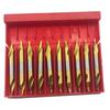 60° Type A Center Drill 0.4-10mm W6542 HSS Titanium Plated, For Metal Processing Chamfering Positioning CNC Lathe Drill Bits