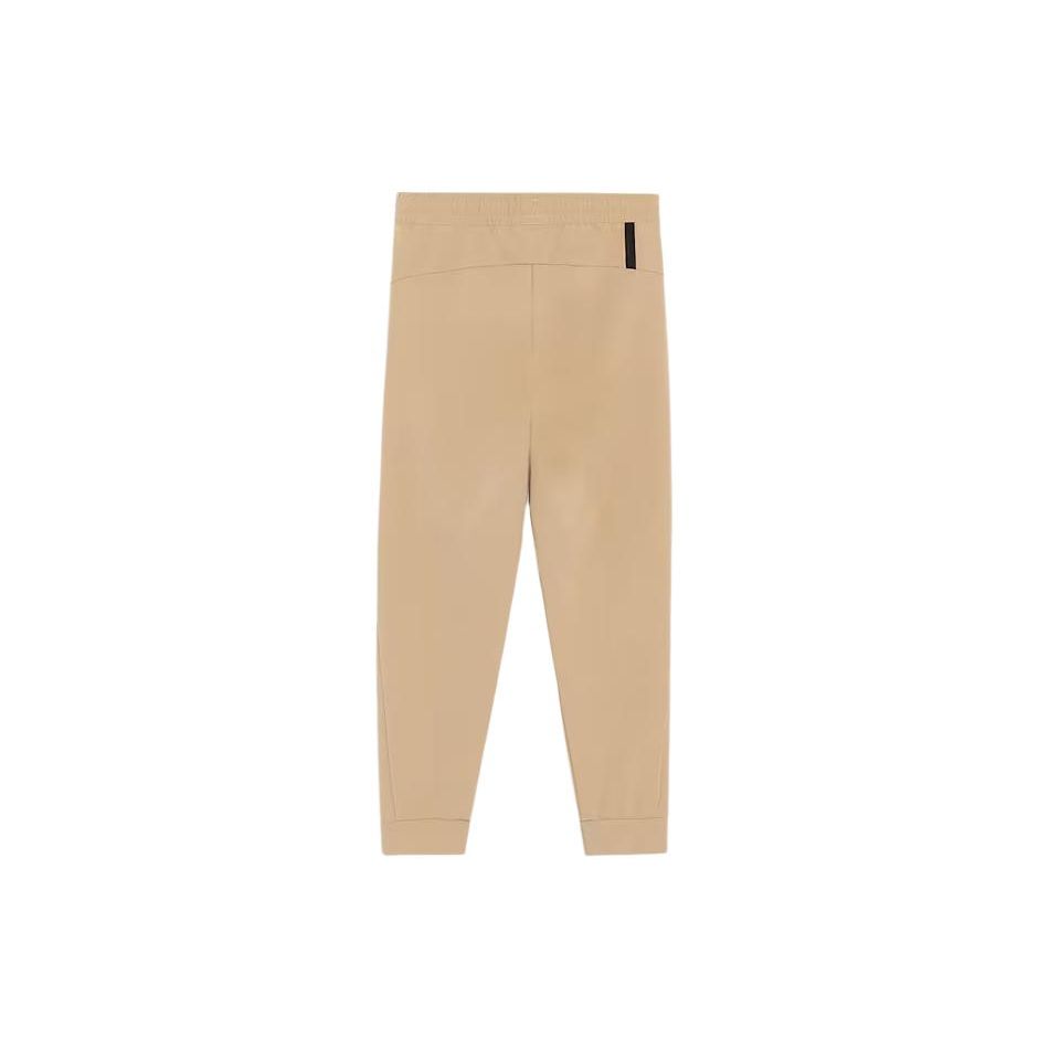 Puma Однотонные спортивные брюки с принтом логотипа и завязками, прямые трикотажные брюки для мужчин, цвета хаки 626177-83