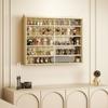 5-Tier Adjustable Wooden Notice Board with Glass Doors. Wood Color. 80x9.5x60cm