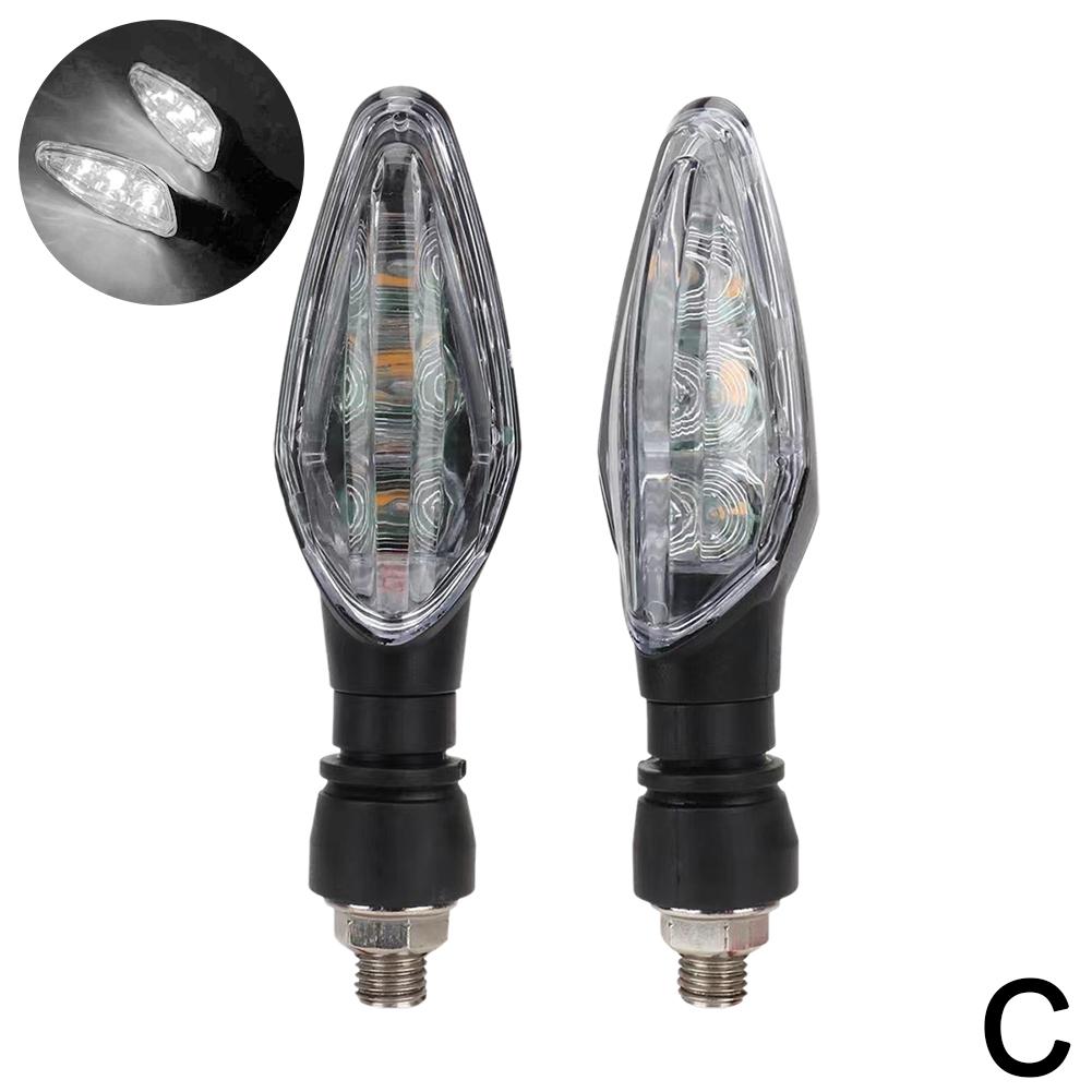 2 шт. Мини светодиодные мотоциклетные поворотники - 12 В 10 мм янтарные указатели направления, легко установить, водонепроницаемые N2F9