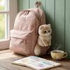 Simulation Cat Cat Plush Doll Soft Stuffed Animal Charm Plush Cat Bag Pendant  Bag Decoration