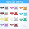 Jorest 120pcs Car Fuses for Car/Truck/Motorcycle (2A 3A 5A 7.5A 10A 15A 20A 25A 30A 35A 40A), Low Profile Flat Fuses + 1pc Fuse Clip