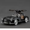 1/24 Mercedes-Benz 300SL Vintage Diecast Alloy Miniature Toy Car Model Pull Back Sound Light Classical Collection Gift for Boy