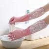 Winter Fleece-Lined Waterproof Dishwashing Gloves - Durable, Thickened for Housework & Laundry