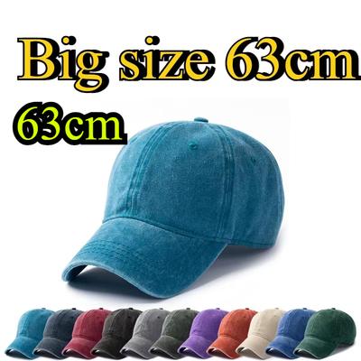 Стирка Бейсбольных Кепок XXL Большого Размера 63см Snapback Однотонная Кепка Папы Для Улицы Повседневная Спортивная Кепка Мужские Кепки Большого Размера Ваш Логотип
