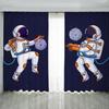 Nordic Ins Style Cartoon Comics High Shading занавеска Space Astronaut Trend Creative Boy Детская комната Простые занавески 2 шт.