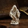 Настольное украшение на Хэллоуин, 3D-печатная статуэтка Жнеца-призрака, Готическая фигурка скелета, Маленькая смоляная поделка, Белая заготовка для скульптуры,
