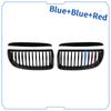 High quality For BMW 3 Series 2005-2008 E90 E91 Double Slats Gloss Black Grills E90 Grill Front Kidney Grille