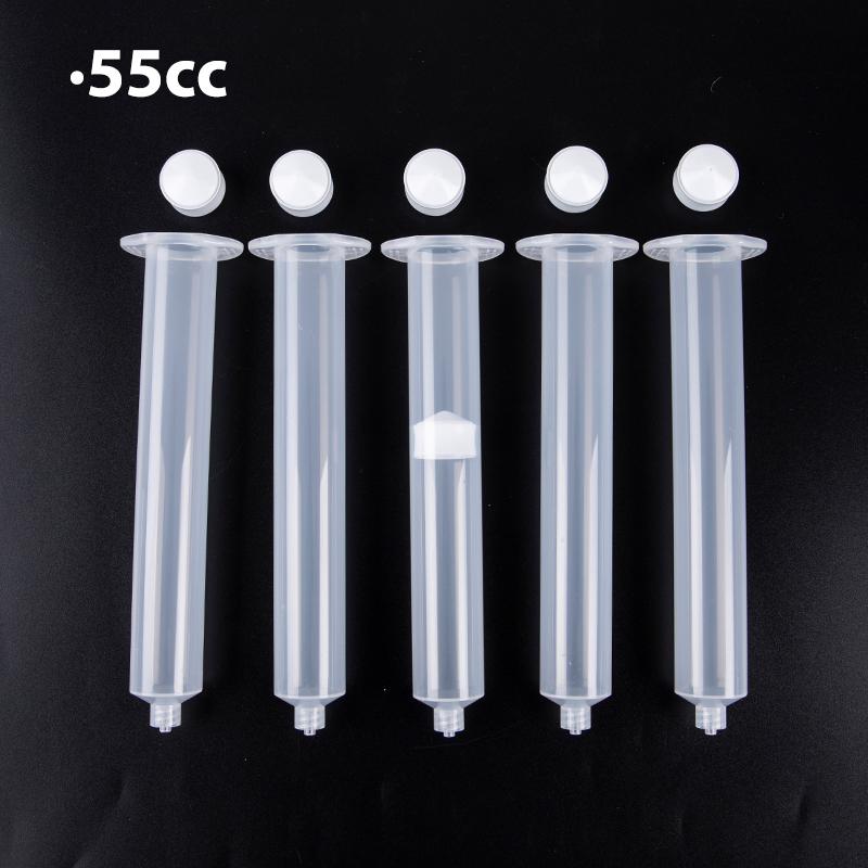 5Pcs Glue Dispensing Syringe Barrel 3/5/10/30/55Cc Glue Dispenser Syringe Tube