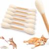 6-pack Cotton Swab Design Including Catnip Giant Chew Stick Cat Toy Interactive Felt Toy For Cats And Pets Gift Acssory