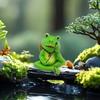 Cartoon Fishing Frog Figurine Green Animal Fishing Sculpture  Outdoor Courtyard Pond