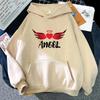 Angel Demon Printed Hoodies Men Women Casual Fashion Classic Autumn Winter O-Neck Long Sleeve Sweatshirts Fleece Pullover