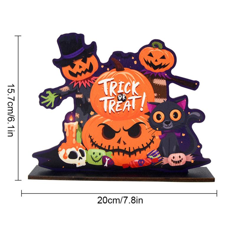 Многоразовые деревянные украшения Тыквенный призрак Подвески «Кошелек или жизнь» для украшения вечеринки на Хэллоуин