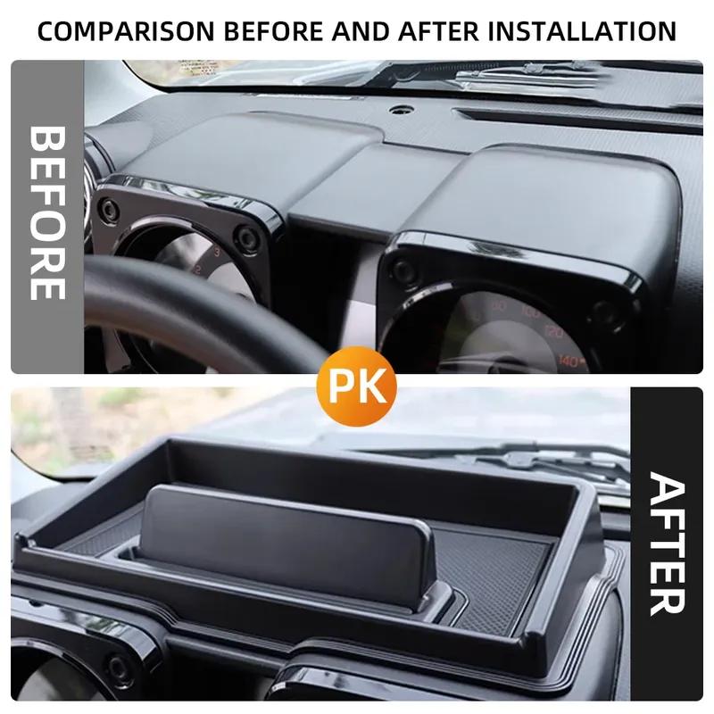 Car Dashboard Storage Box for Suzuki Jimny JB64 JB74 2019 2020 2021 2022 Tray Phone Holder Center Console Organizer Accessories