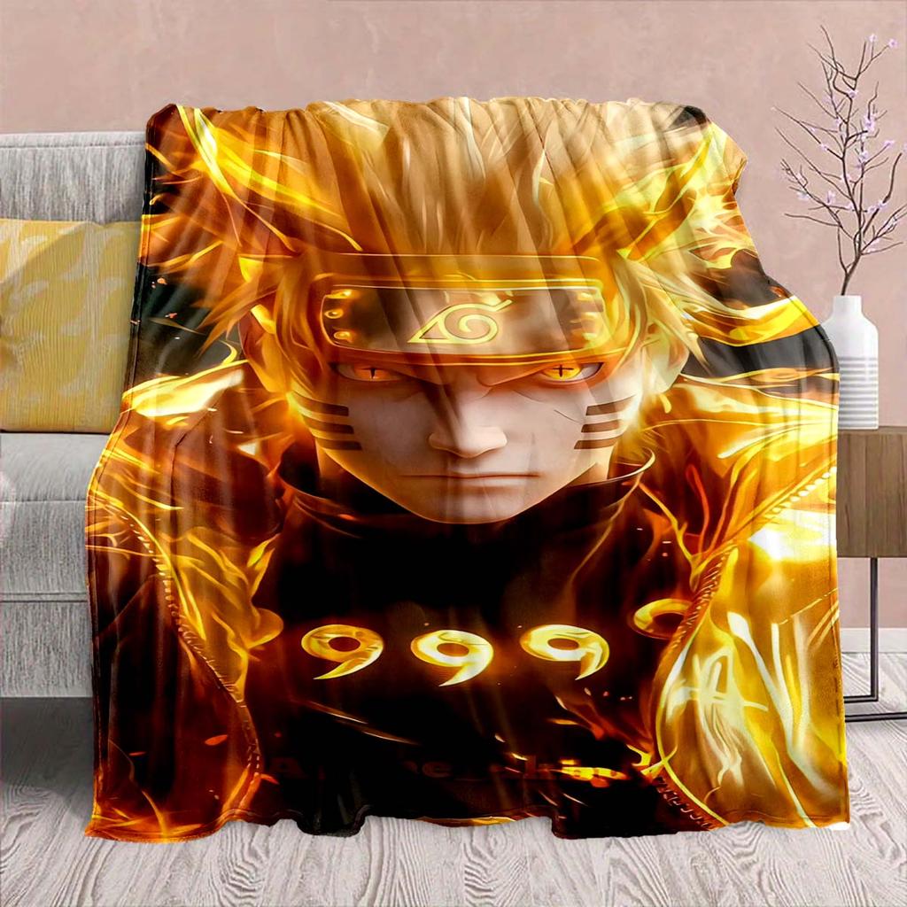 Naruto Anime Flannel Blanket - Soft Warm Perfect for Sofa, Bedding Camping Travel Office Home Decor