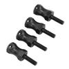 4Pcs Hex Wheel Hub Extension Adapter Steel Widen 15mm 1/10 RC Hex Hub Coupler for LOSI Baja Rey Black