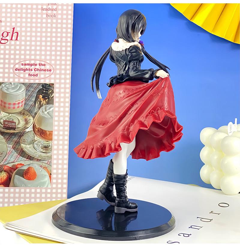 Original 18cm Tokisaki Kurumi PVC Action Figure Collection Casual Outfit Model Toys Children's Ornament Doll Gifts