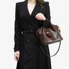 High Underarm Commuter Large Capacity Handbag Light Luxury Women's Bag Tote Bag Camel Texture Bright Face Soft Crossbody Woman