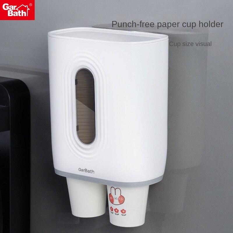 Disposable Cup Holder Double-barrel Cup Dispenser Water Dispenser Storage Paper Cup Holder Automatic Cup Dropper Paper Cup Storage Rack