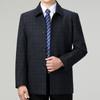 Autumn and Winter New Casual Jacket Men's Lapel Middle-aged Business Leader Jacket Thickened Coat Men's Windbreaker