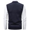 Men's Winter Fleece-Lined Plaid Vest, Pullover, Loose-Fitting Men's Sleeveless Sweater Vest