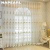 1 шт. NAPEARL Европейский стиль роскошная трехмерная вышивка прозрачный тюль занавеска для гостиной спальни украшение окна домашний декор
