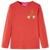 Детская футболка с длинным рукавом обожженно-красного цвета 92/104/116/128/140