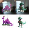 Acrylic Christmas Tree Dinosaur Pendant Decorative Dinosaur Hanging Decoration Christmas