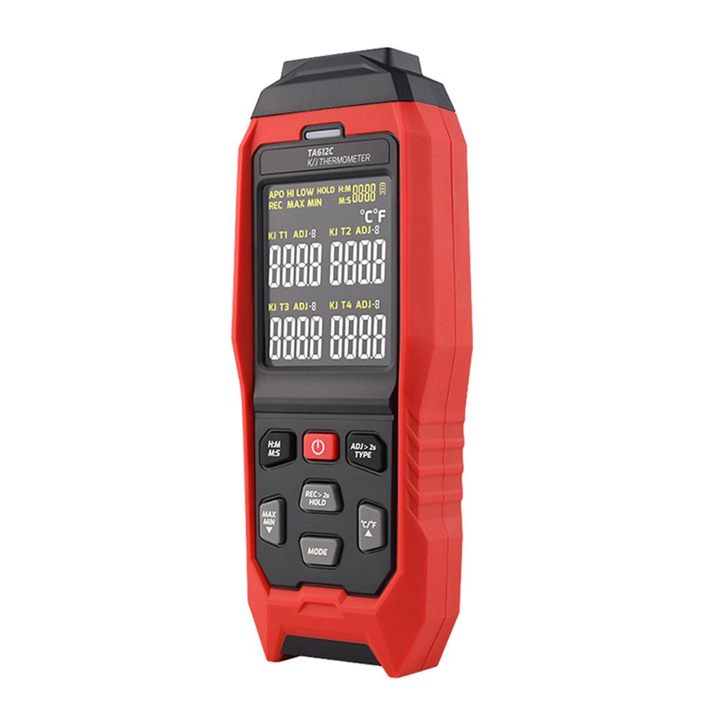 TASI TA612C 4-канальный термометр-термопара типа K/J -200~1372/ -328~2501 градусов Фаренгейта Ручной цифровой ЖК-измеритель температуры 5000 групп
