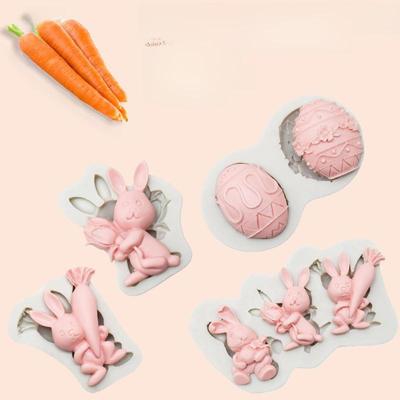 Силиконовая форма для пасхального торта Chou Kai: Кролик и яйцо для ароматерапевтического пластыря, украшения тортов, помадки.