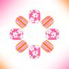 24pcs Short Square Acrylic Press On Nail With Flower Pattern For Women Full Coverage Glossy Finish False Nail