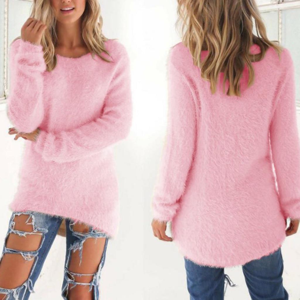 Женские теплые зимние однотонные пуловеры на молнии на четверть, свитер, плюшевый топ