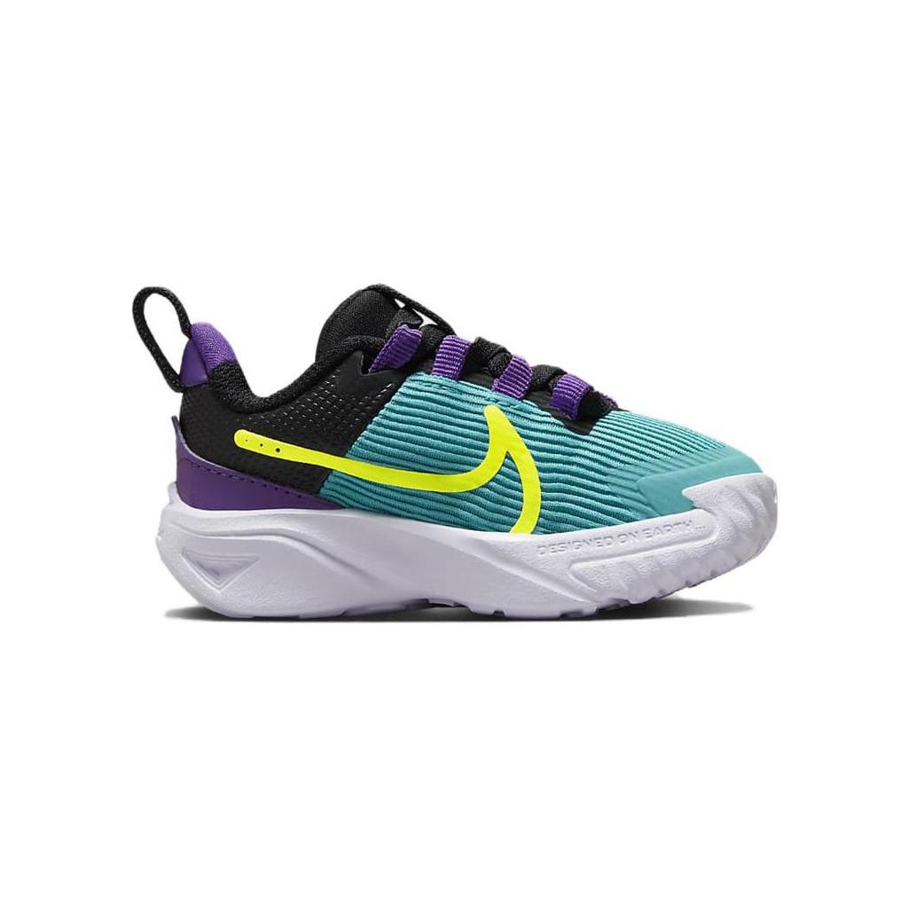 Nike Star Runner 4 Прочные Кроссовки с Низким Верхом Обувь для Малышей Сине-Фиолетовый FJ1807-300
