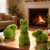 Зеленые Флокированные Пасхальные Украшения Имитация Мха Мох Зеленый Пасхальный Кролик Фигурки Искусственный Мох Искусственное Животное